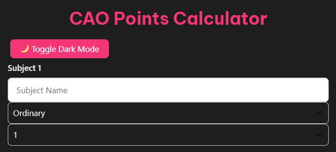 CAO Points Calculator
